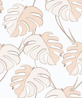 Novamur Kylie Behang met roze monstera print - 81605