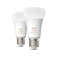 Philips Lighting Hue LED-lamp 871951432836500 Energielabel: F (A - G) Hue White & Col. Amb. E27 Doppelpack 2x570lm 60W E27 9 W Warmwit tot koudwit - thumbnail