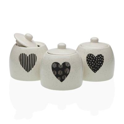 Suikerpot Versa Nathalie Keramiek 6,9 x 8,9 x 6,9 cm Hart
