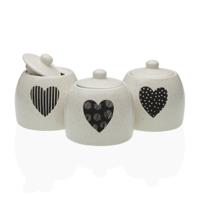 Suikerpot Versa Nathalie Keramiek 6,9 x 8,9 x 6,9 cm Hart
