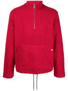 1017 ALYX 9SM sweat en fil bouclé à col zippé - Rouge