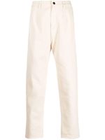 FENDI pantalon droit à patch logo - Tons neutres