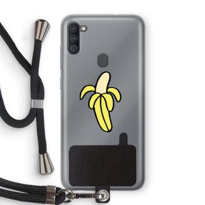 Banana: Samsung Galaxy A11 Transparant Hoesje met koord
