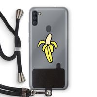 Banana: Samsung Galaxy A11 Transparant Hoesje met koord