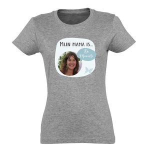 Moederdag T-shirt bedrukken - Grijs - M