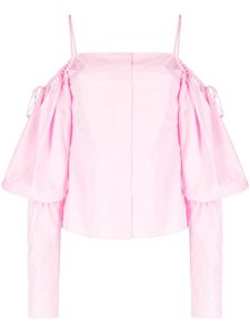 Rejina Pyo Bay off-shoulder cotton blouse - Rose