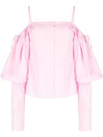 Rejina Pyo Bay off-shoulder cotton blouse - Rose