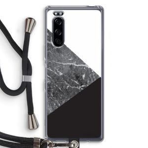 Combinatie marmer: Sony Xperia 5 Transparant Hoesje met koord