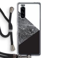 Combinatie marmer: Sony Xperia 5 Transparant Hoesje met koord