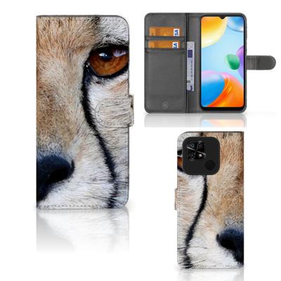 Xiaomi Redmi 10C | Telefoonhoesje | Met pasjeshouder | Cheetah