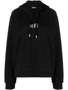 DSQUARED2 hoodie à slogan imprimé - Noir