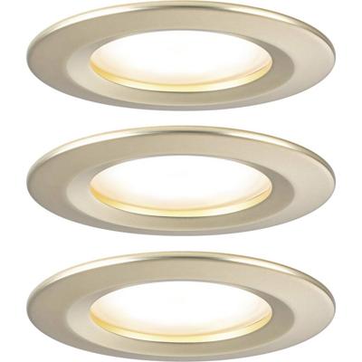Paulmann 92407 Nova Coin LED-inbouwlamp Set van 3 stuks LED 6 W Goud (mat)