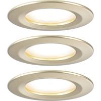 Paulmann 92407 Nova Coin LED-inbouwlamp Set van 3 stuks LED 6 W Goud (mat)