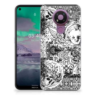 Silicone Back Case Nokia 3.4 Skulls Angel