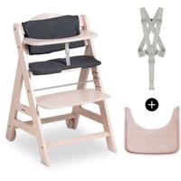 Kinderstoel - HAUCK - BETA+ - Evolutionair - Van 6 maanden tot 90 kg - FSC-hout - 5-puntsgordel - Wielen - Witgekalkt