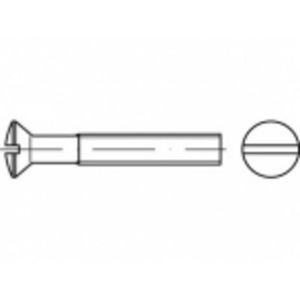 TOOLCRAFT TO-5392692 Bolverzonken schroeven M6 40 mm Sleuf Staal Galvanisch verzinkt 200 stuk(s)