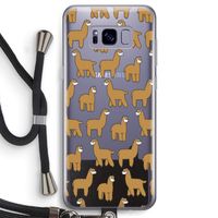 Alpacas: Samsung Galaxy S8 Transparant Hoesje met koord