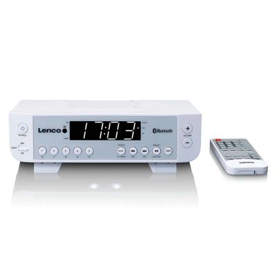 LENCO KCR-100WH - FM Keukenradio met Bluetooth®, LED-verlichting en timer - Wit