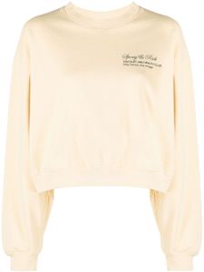 Sporty & Rich sweat crop Tennis Script - Jaune