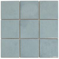 The Mosaic Factory Kasba mozaïektegel - 30x30cm - wandtegel - Vierkant - Porselein Turquoise glans KAG10150 - thumbnail