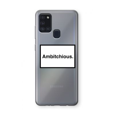 Ambitchious: Samsung Galaxy A21s Transparant Hoesje