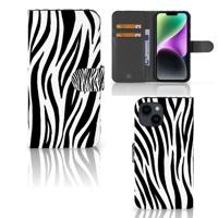 iPhone 15 | Telefoonhoesje | Met pasjeshouder | Zebra