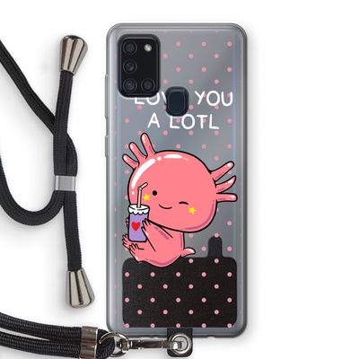 Love You A Lotl: Samsung Galaxy A21s Transparant Hoesje met koord