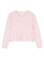 Givenchy Kids t-shirt froncé à logo en jacquard - Rose