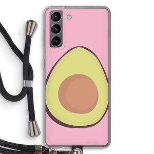 Avocado: Samsung Galaxy S21 Transparant Hoesje met koord