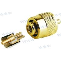 ANTENAS VHF Y TV GLORA132SOLDERLESS - CONECTOR PL259 MACHO GOLD PARA RG58