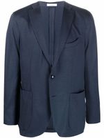 Boglioli blazer en laine vierge à simple boutonnage - Bleu