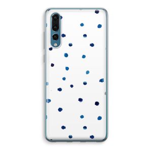 Blauwe stippen: Huawei P20 Pro Transparant Hoesje