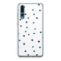 Blauwe stippen: Huawei P20 Pro Transparant Hoesje