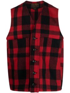 Filson gilet en laine Mackinaw à carreaux - Rouge