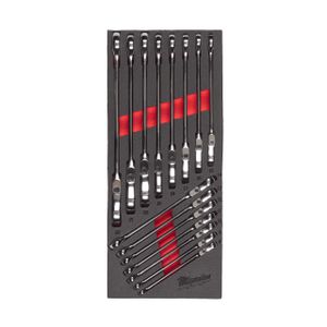 Milwaukee Accessoires MAX BITE Flex Steek Ratelsleutel Set Foam Inlay 15-delig - 4932479829