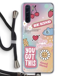 Positivity: Oppo A91 Transparant Hoesje met koord