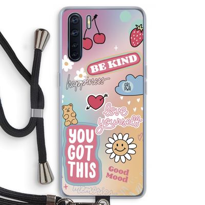 Positivity: Oppo A91 Transparant Hoesje met koord