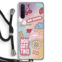 Positivity: Oppo A91 Transparant Hoesje met koord