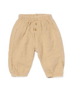 HEMA Newborn Broek Mousseline Zand (zand)