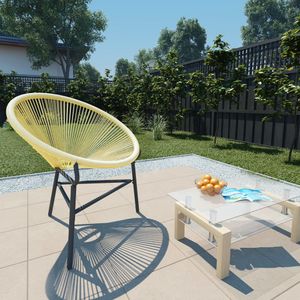 Tuinmaanstoel poly rattan beige