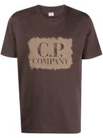 C.P. Company t-shirt en coton à logo imprimé - Marron