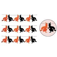 Halloween heks slinger - 3x - 300 cm - Halloween/horror decoratie/versiering - Heksen slingers