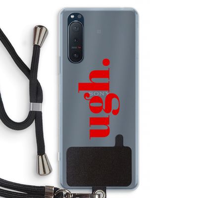 Ugh: Sony Xperia 5 II Transparant Hoesje met koord