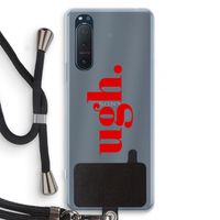 Ugh: Sony Xperia 5 II Transparant Hoesje met koord