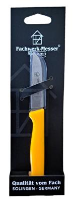 Diggers Keukenmes | 18 cm | Kunststof Handvat | Recht | RVS | Geel | Opening Handvat - DIG555