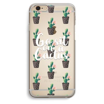 Cactus quote: iPhone 6 / 6S Transparant Hoesje