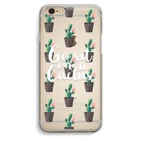 Cactus quote: iPhone 6 / 6S Transparant Hoesje