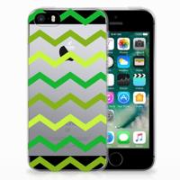 Apple iPhone SE | 5S | TPU bumper | Zigzag Groen