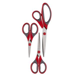 Scharen set - 3-delig - rood - verschillende maten - Huishoudschaar