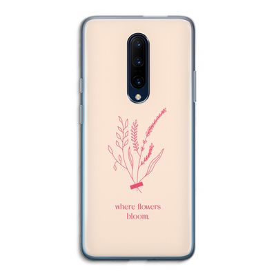 Where flowers bloom: OnePlus 7 Pro Transparant Hoesje